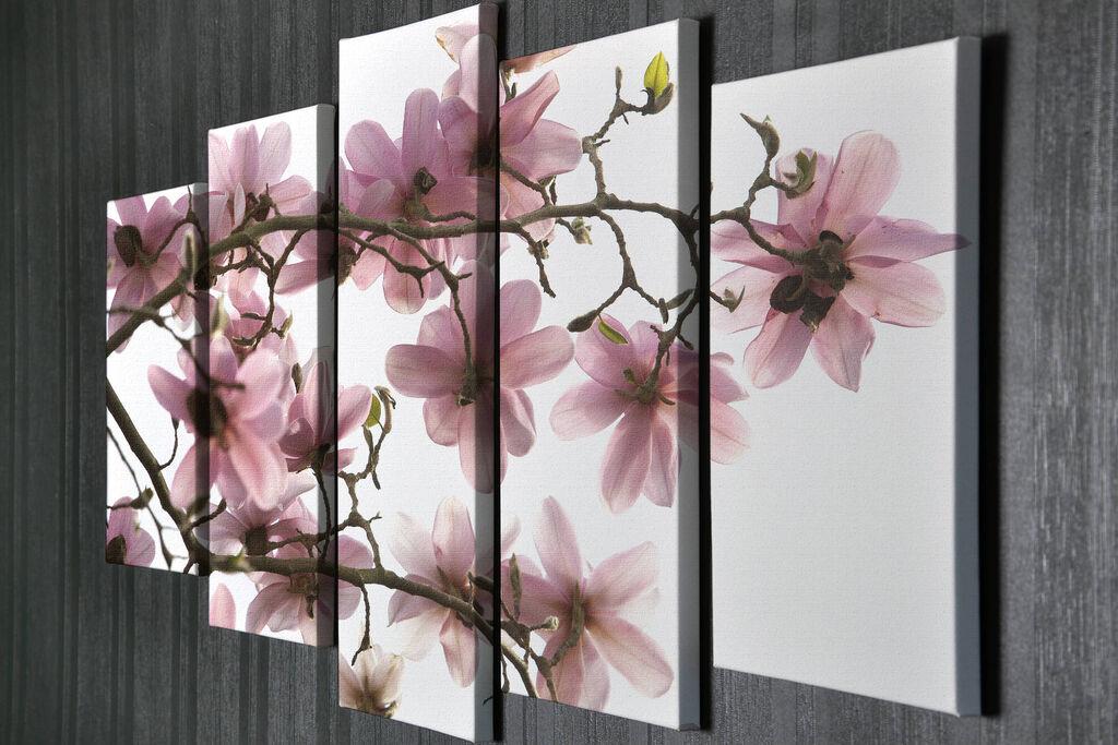 Wallity Dekorativne slike na platnu, 70x20cm, 5 komada, Šarene
