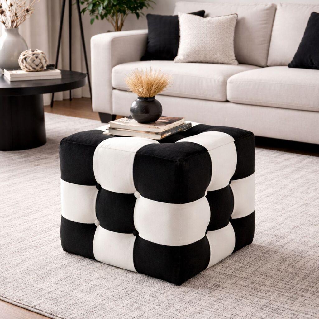 Atelier del Sofa Tabure, 42x42x42cm, Crni