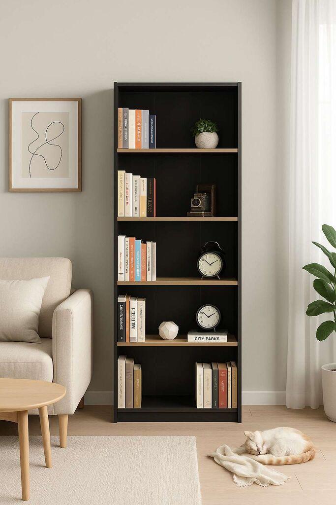 Hanah Home Polica za knjige Ktp-350-Ax-1, 64x182x26 cm, Antracit