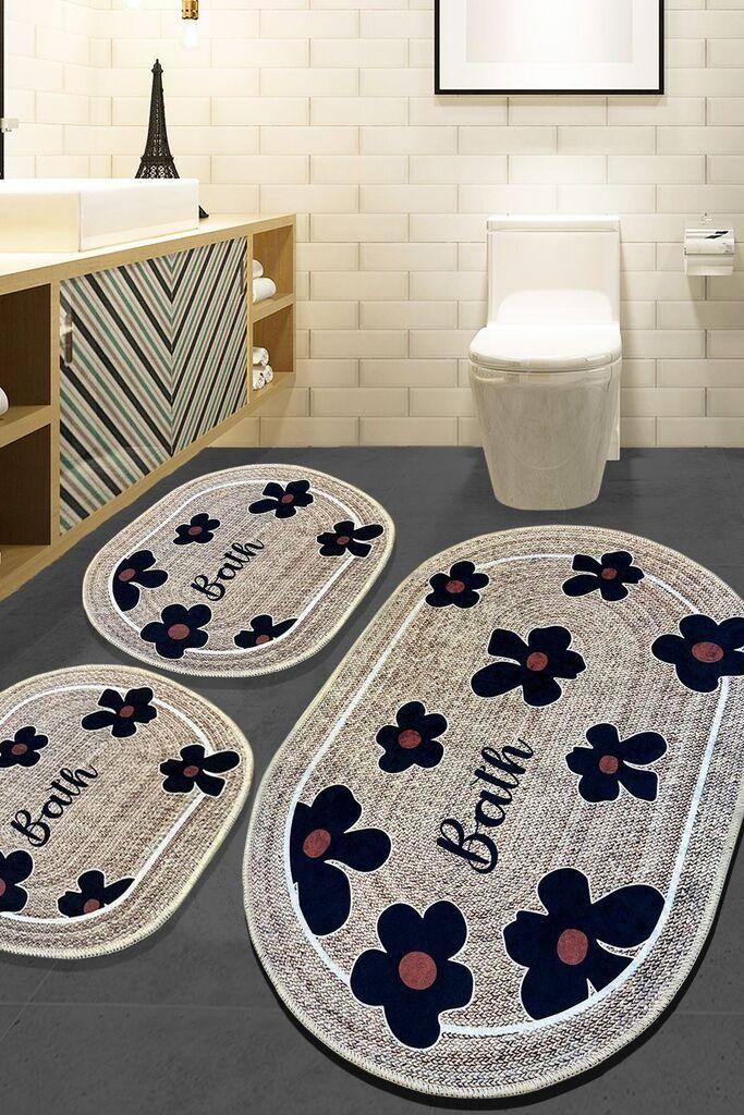 L'essentiel Maison Set prostirki za kupatilo Moole, 3 Komada, Šarena