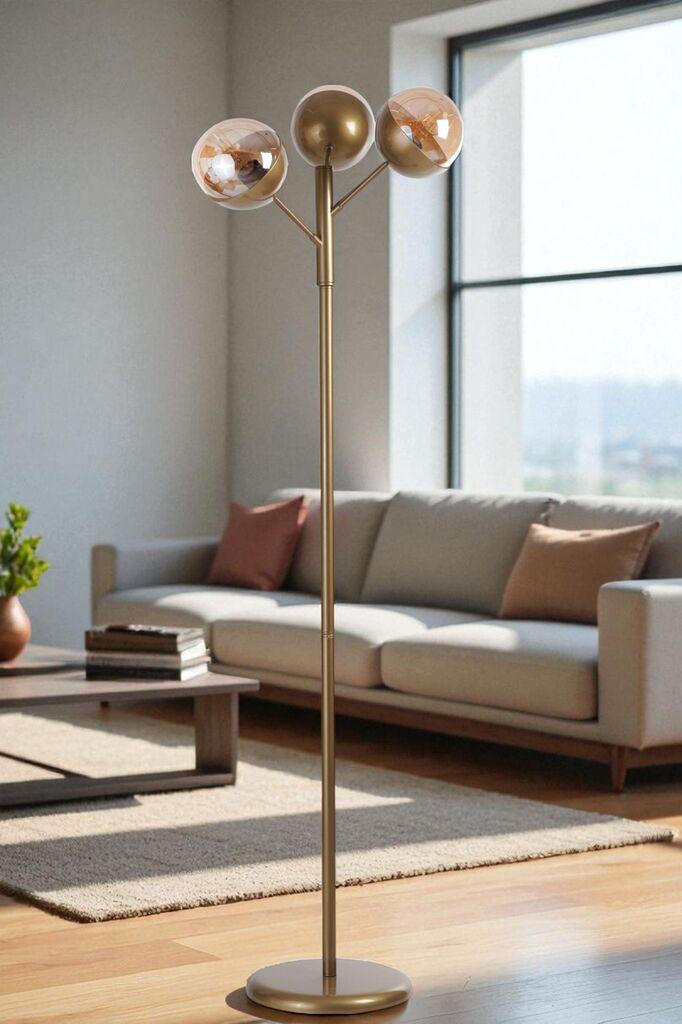 Opviq Podna lampa 8948-4, Zlatne boje