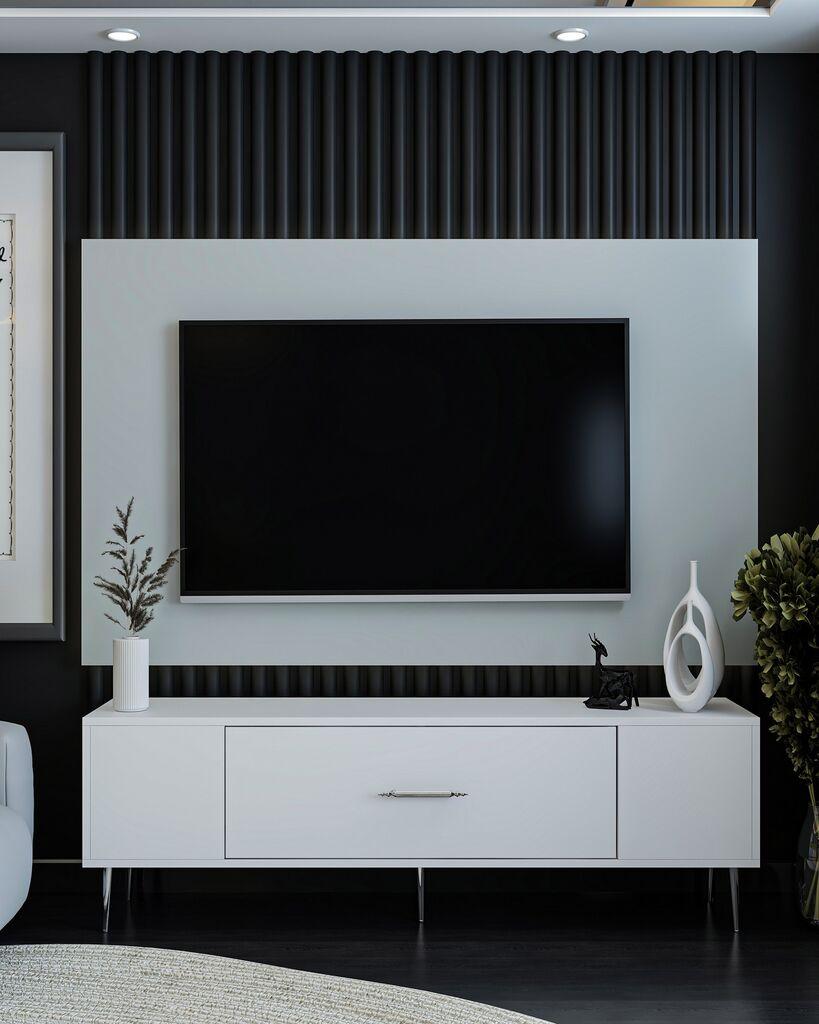 Hanah Home TV Komoda Dekos, 150x48,2x29,6 cm, Bela