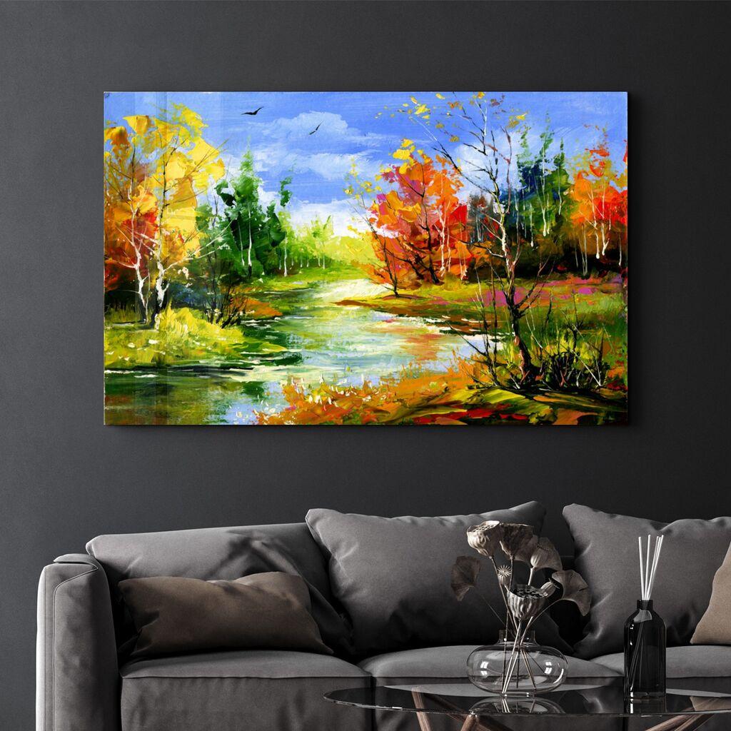 Wallity Dekorativna slika na kaljenom staklu, 35x55cm, Šarena