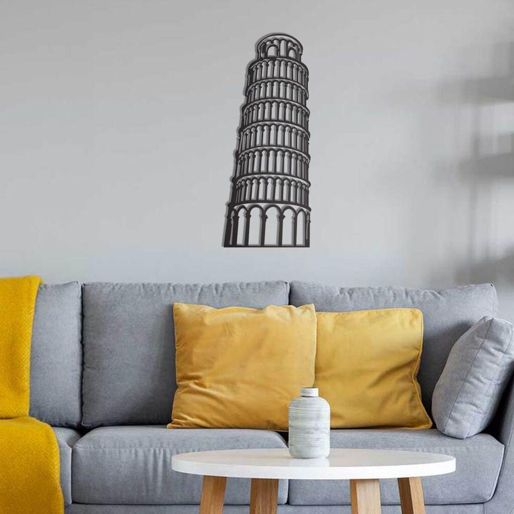 Wallity Zidna dekoracija Pisa Tower, Crna