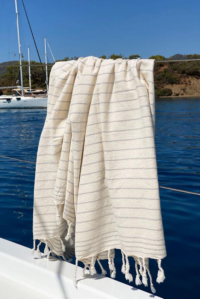 L'essentiel Maison Peškir za plažu Capri, 90x185cm, Krem-sivi