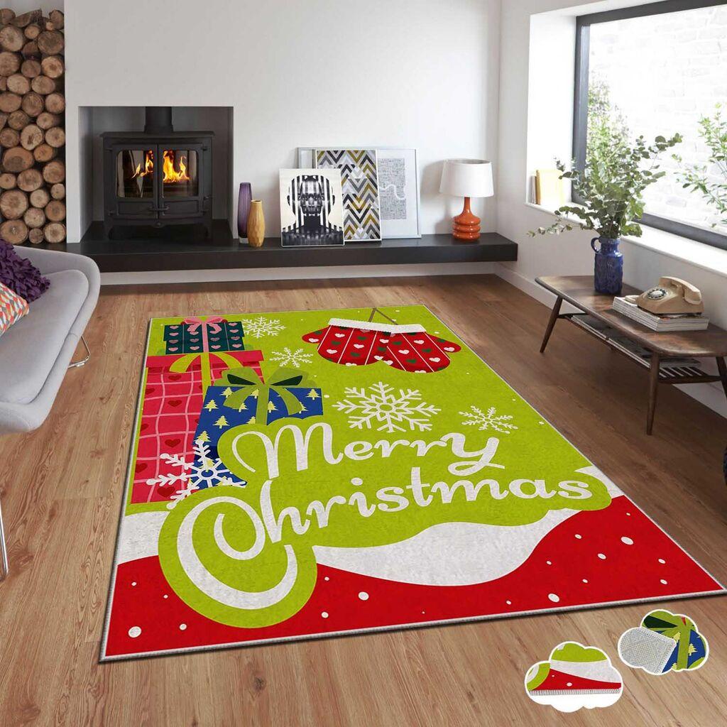 Conceptum Hypnose Tepih sa novogodišnjim motivima Asr-Crpt-6, Pravougaoni, 80 x 140 cm, Šareni