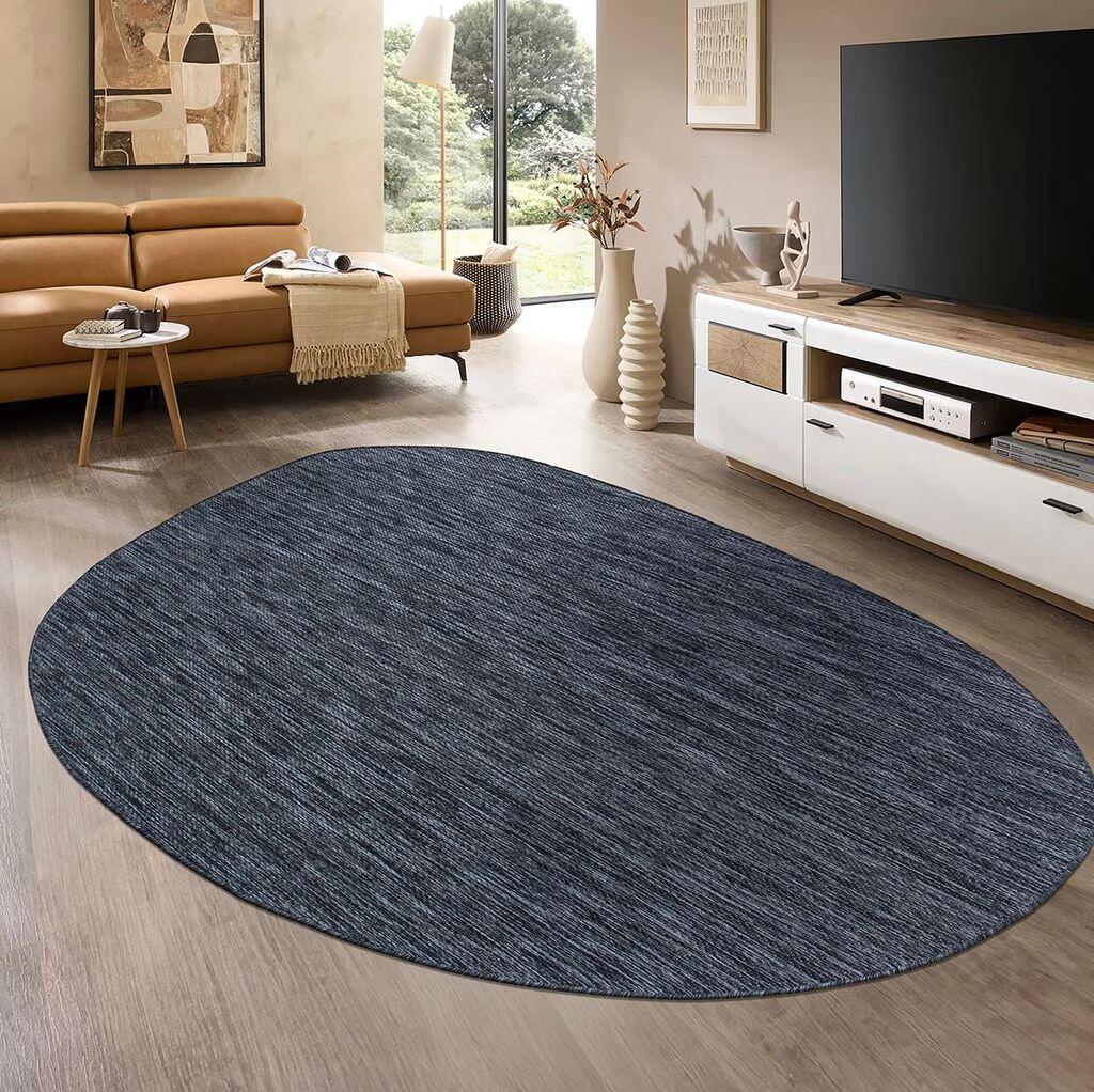 Conceptum Hypnose Tepih Tema 9034, Ovalni, 160 x 230 cm, Tamnoplavi