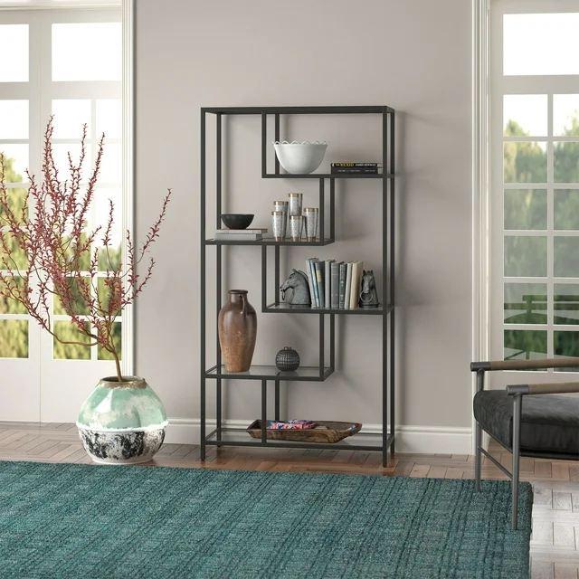 Hanah Home Polica za knjige By-30, 90x172x30 cm, Crna