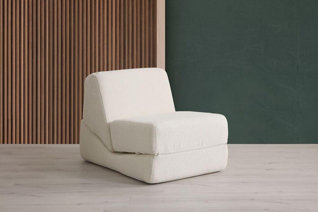 Atelier del Sofa Fotelja na razvlačenje Origami, 100x70x70cm, Bela