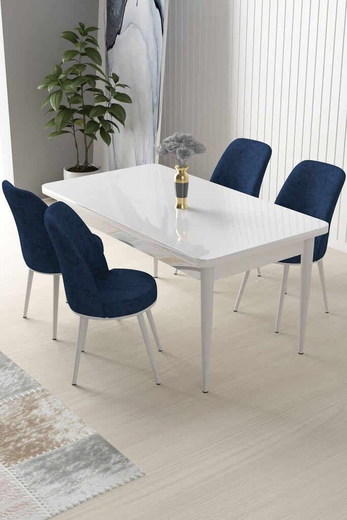 Hanah Home Set Trpezarijski sto i 4 stolice Nil, Tamnoplavi