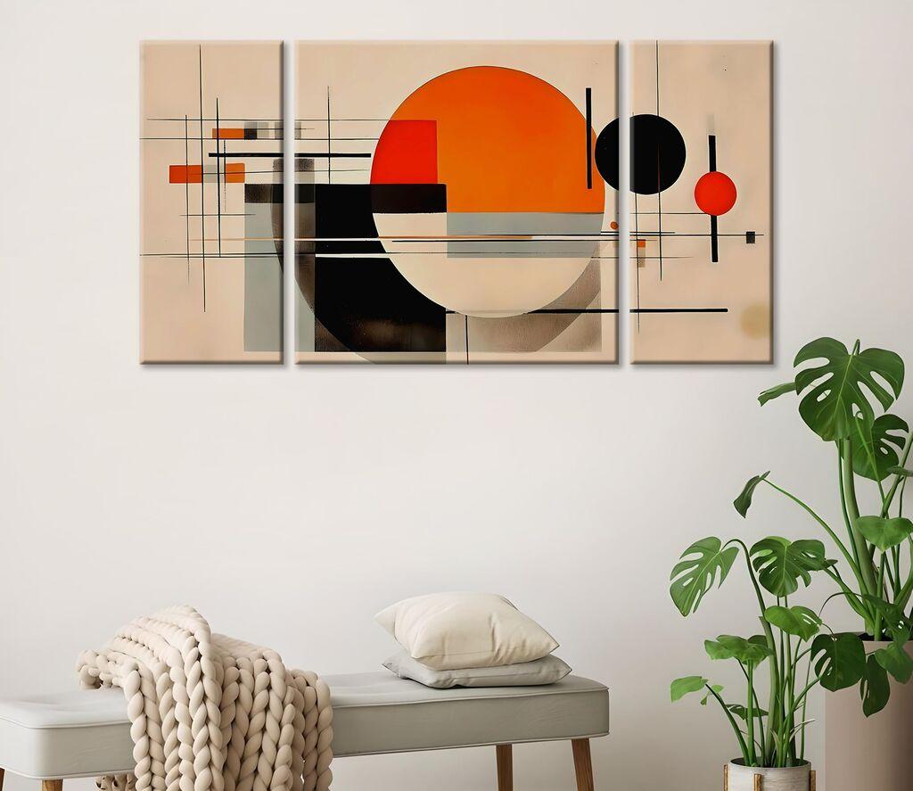 Wallity Dekorativne slike na platnu, 20x45cm, 3 komada, Šarene