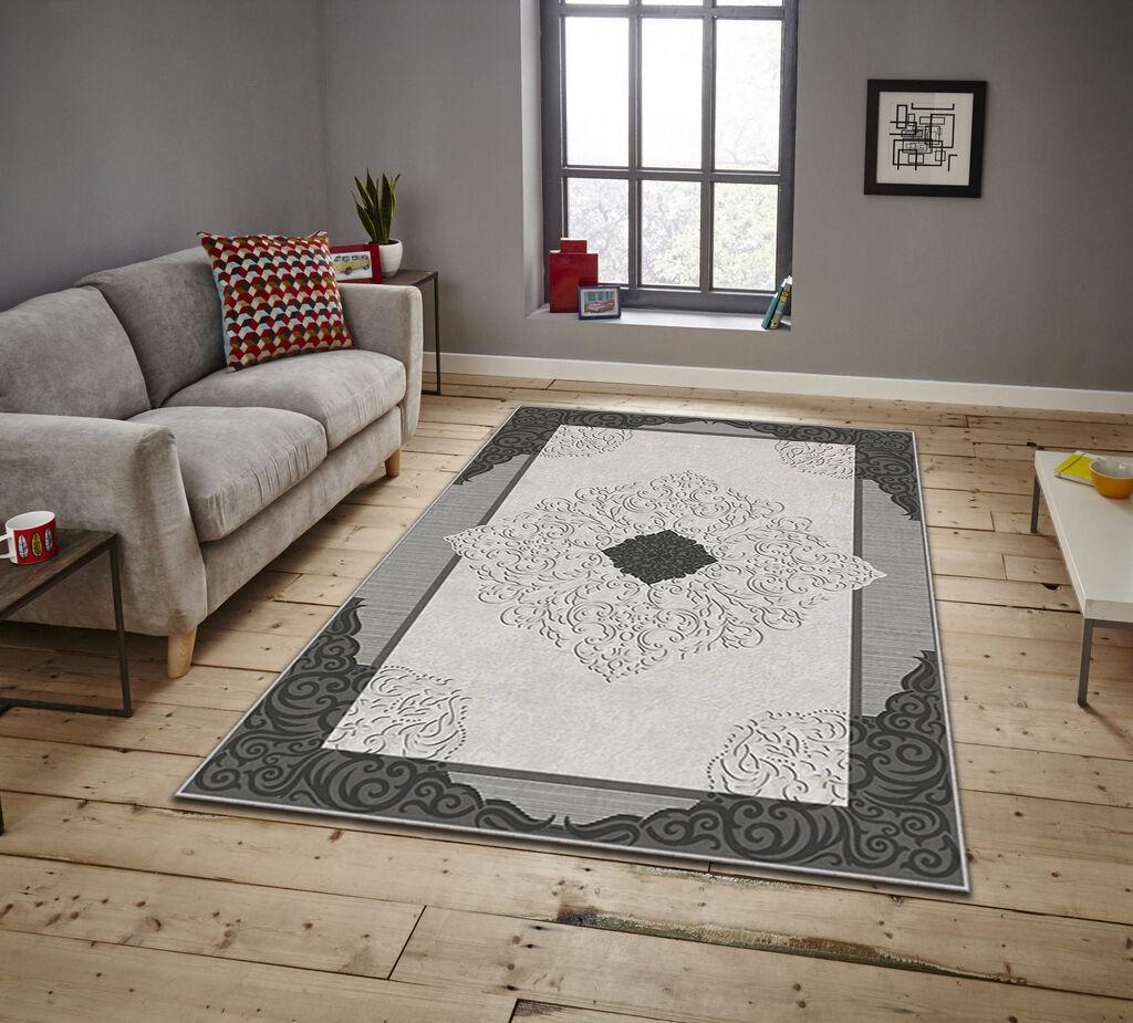 Conceptum Hypnose Tepih Asr Crpt-148, Pravougaoni, 80 x 140 cm, Sivi