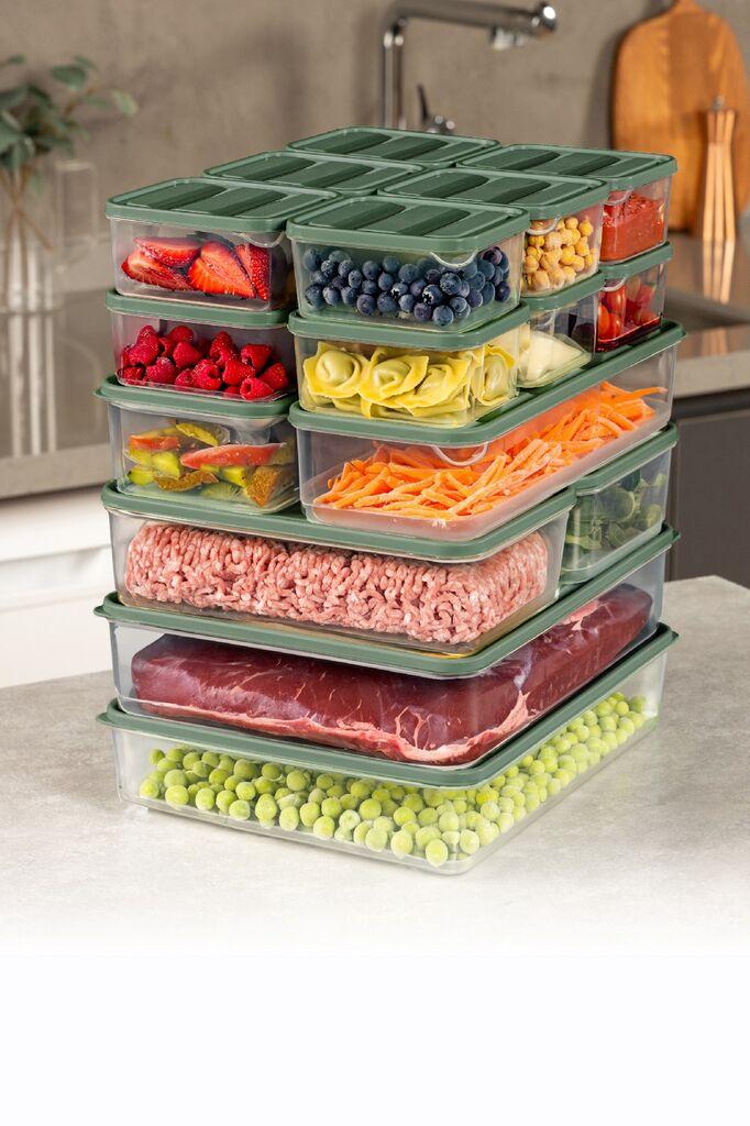 Hermia Set kutija za skladištenje, 18 komada, Zeleni