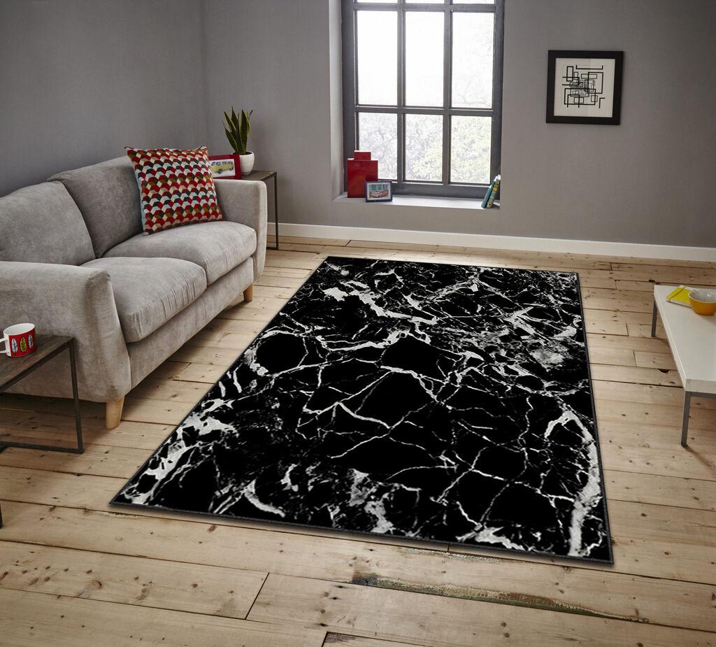 Conceptum Hypnose Tepih Asr Crpt-91, Pravougaoni, 80 x 140 cm, Crni