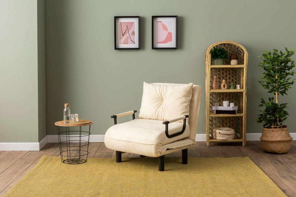 Atelier del Sofa Fotelja na razvlačenje Sento, 175x50x75cm, Krem