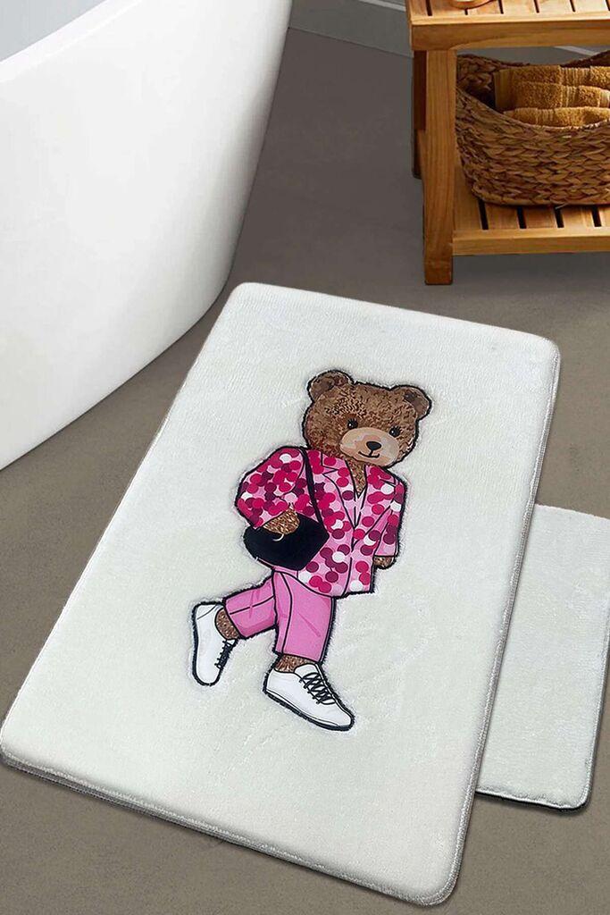 L'essentiel Maison Set prostirki za kupatilo Boss Bear, Beli