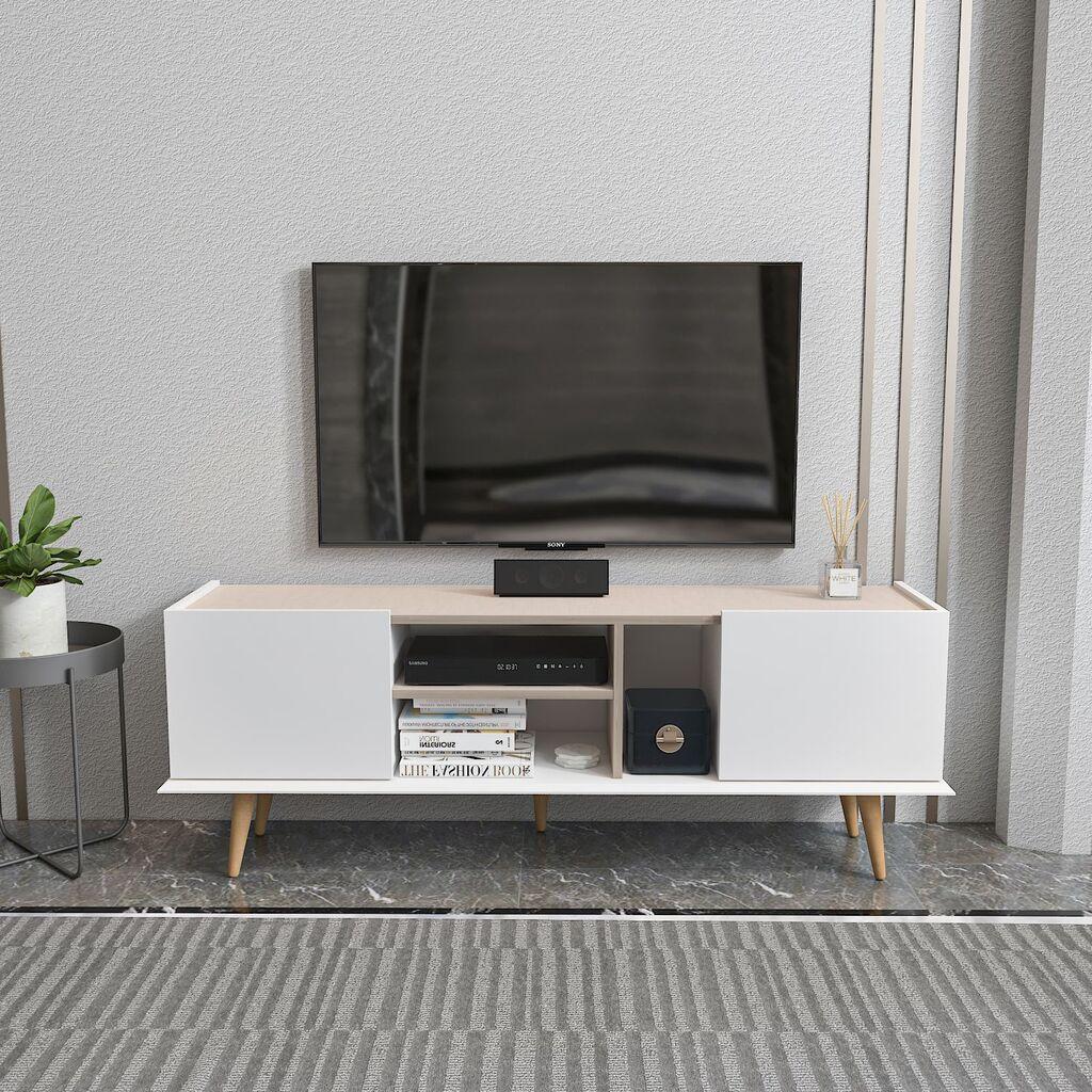 Hanah Home TV Komoda Ekvador, 154,4x56,6x31,3 cm, Bela