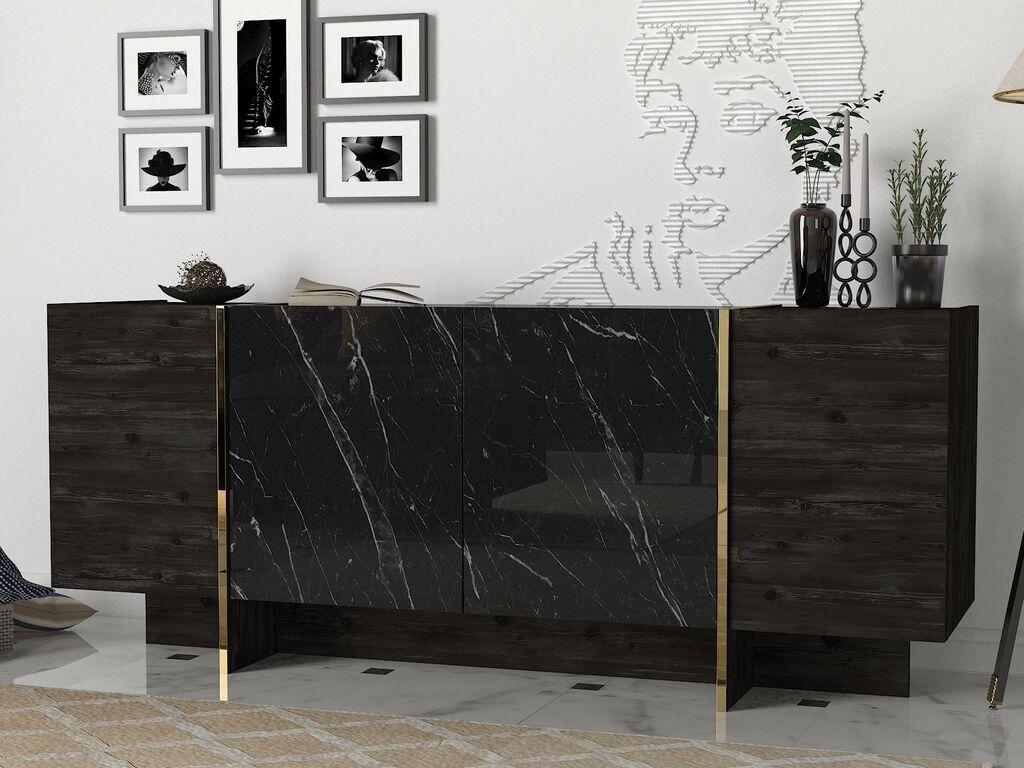 Hanah Home Konzolni sto Veyron, 180x75.5x46.6 cm, Crni