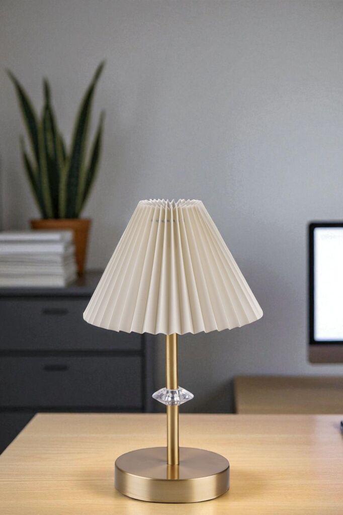 Opviq Stona lampa 8909-3, Zlatne boje