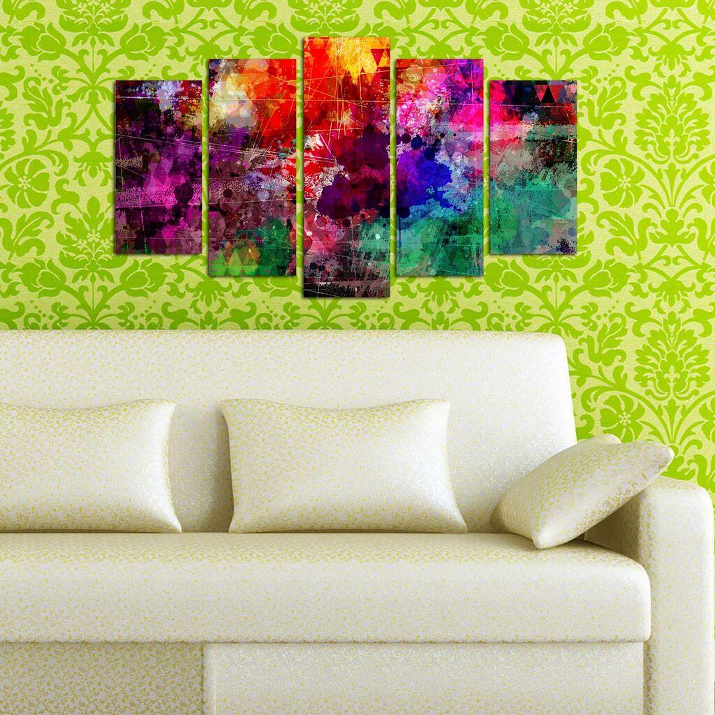 Wallity Set Slika 5ABSMDF-64, 5 Delova