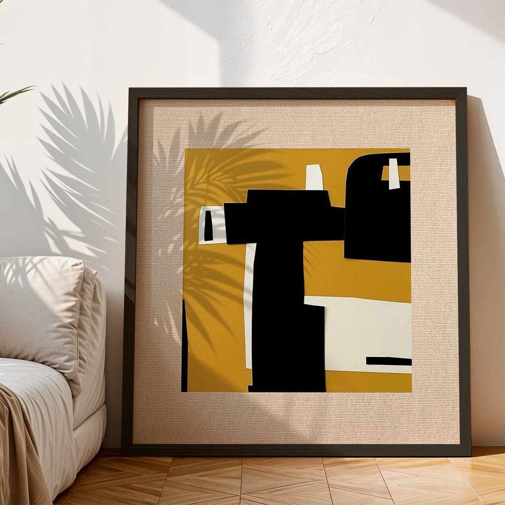 Wallity Dekorativna uramljena slika na platnu, 74x74cm, Šarena