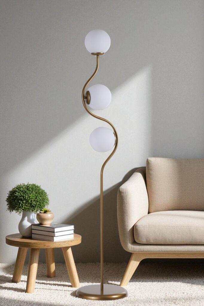 Opviq Podna lampa 8944-9, Zlatne boje