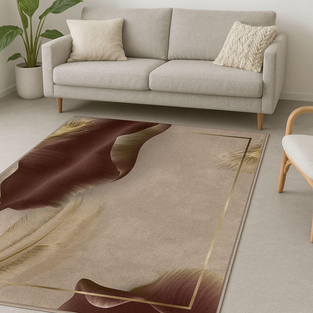 Conceptum Hypnose Tepih HM-CRP25-29, Pravougaoni, 160 x 230 cm, Krem-braon