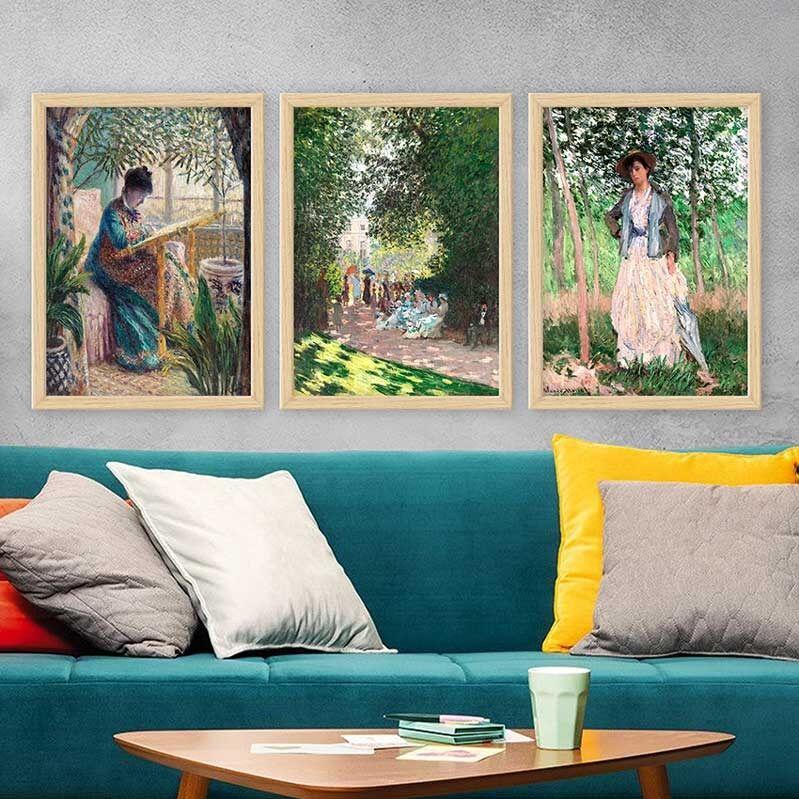 Wallity Set uramljenih slika 3NTC_UN547270, 3 Dela