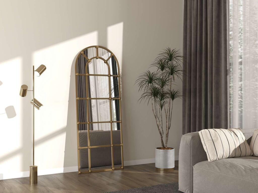 Hanah Home Podno ogledalo Ovalis Dar, 70 cm x 180 cm, Zlatne boje