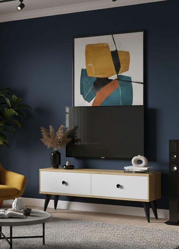 Hanah Home TV Komoda Mona 120, 120x40.5x32cm, Bela