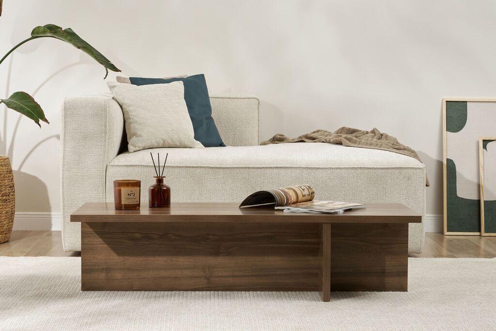 Nordure Klub sto Harbor, 120x30x45 cm, Boje oraha