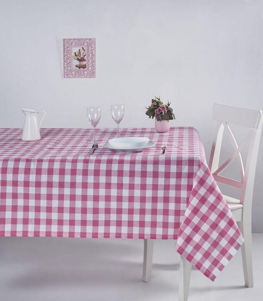 Hermia Stolnjak Kareli, 160x220cm, Roze-beli
