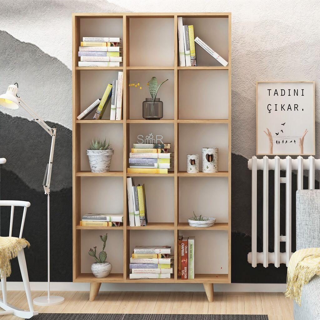 Hanah Home Zipa Polica za knjige, SvetloBraon