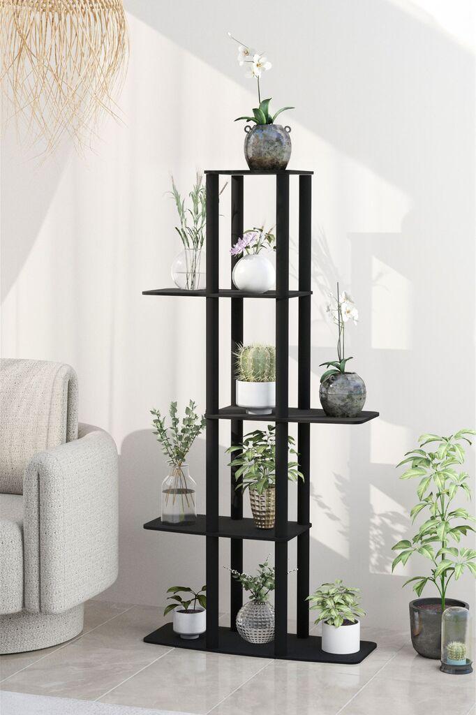 Hanah Home Stalak za cveće Gardenia, 20x60x140 cm, Crni