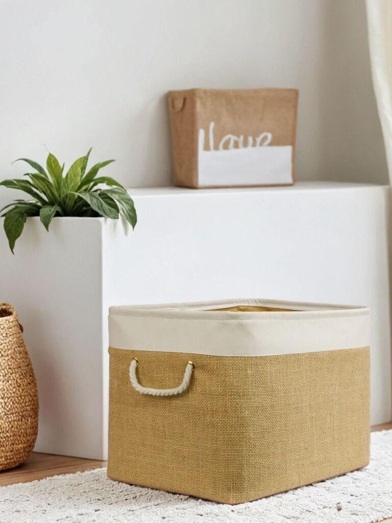 Aberto Design Korpa za odlaganje stvari YLC.B.G.3, 37x25x27cm, Krem