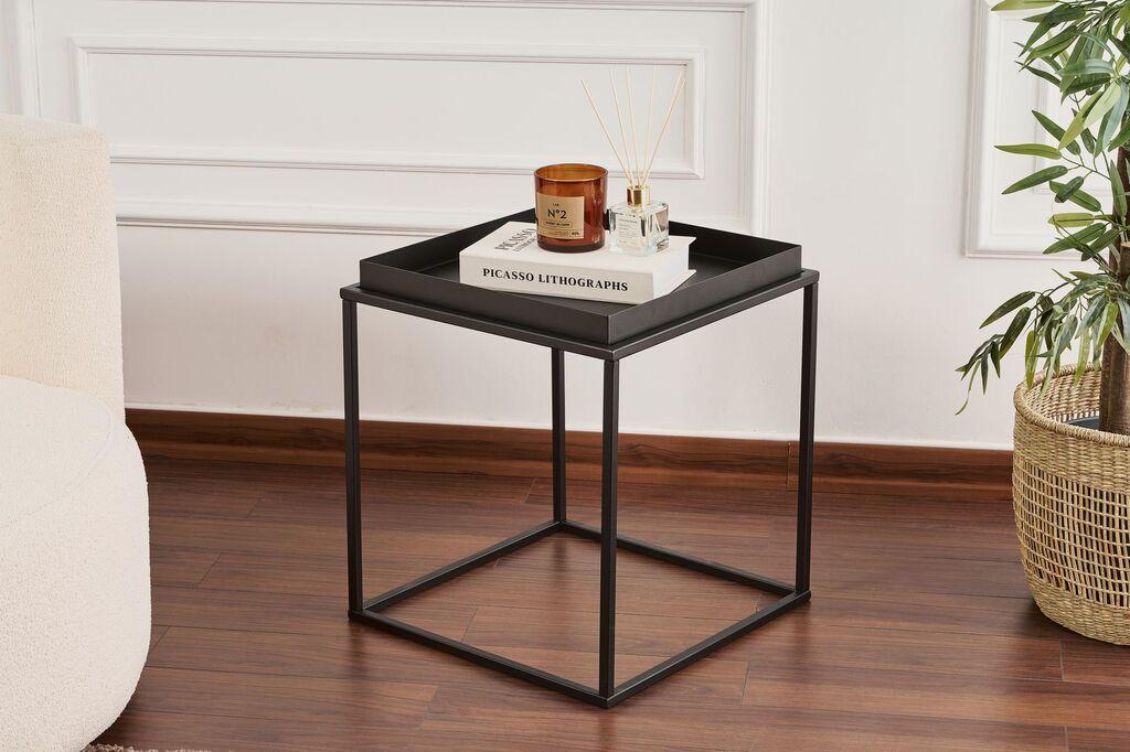 Hanah Home Klub sto Shb-18, 45x45x52 cm, Crni