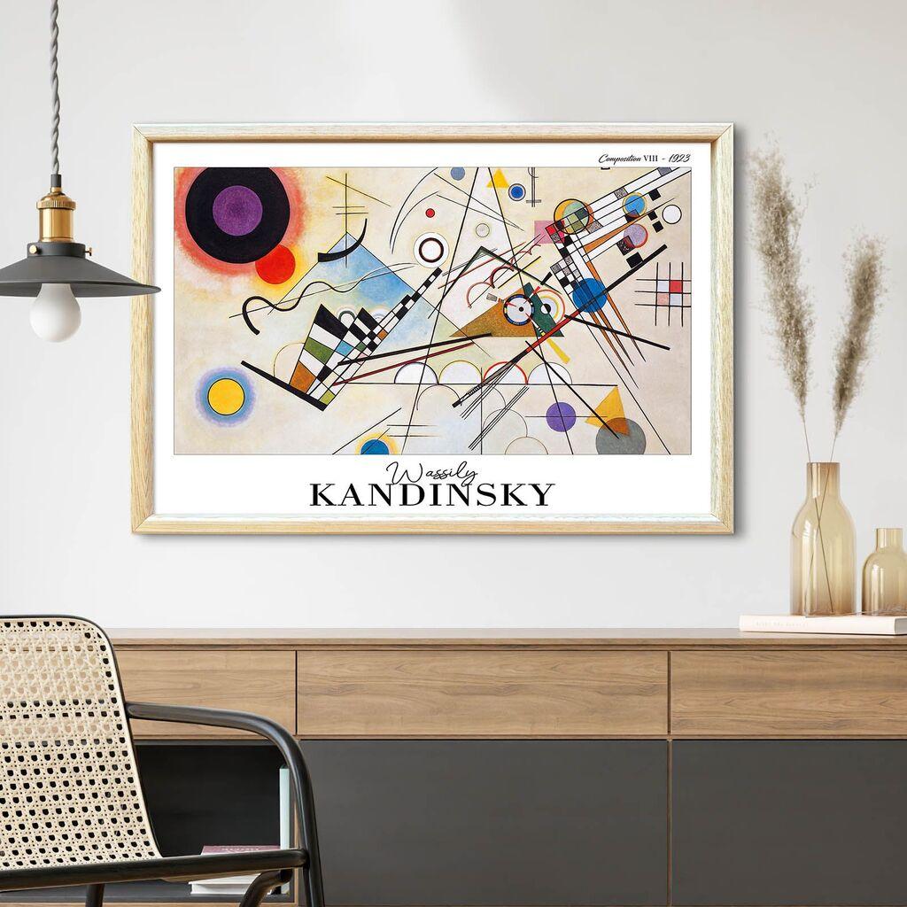 Wallity Dekorativna uramljena slika, 42x62cm, Šarena