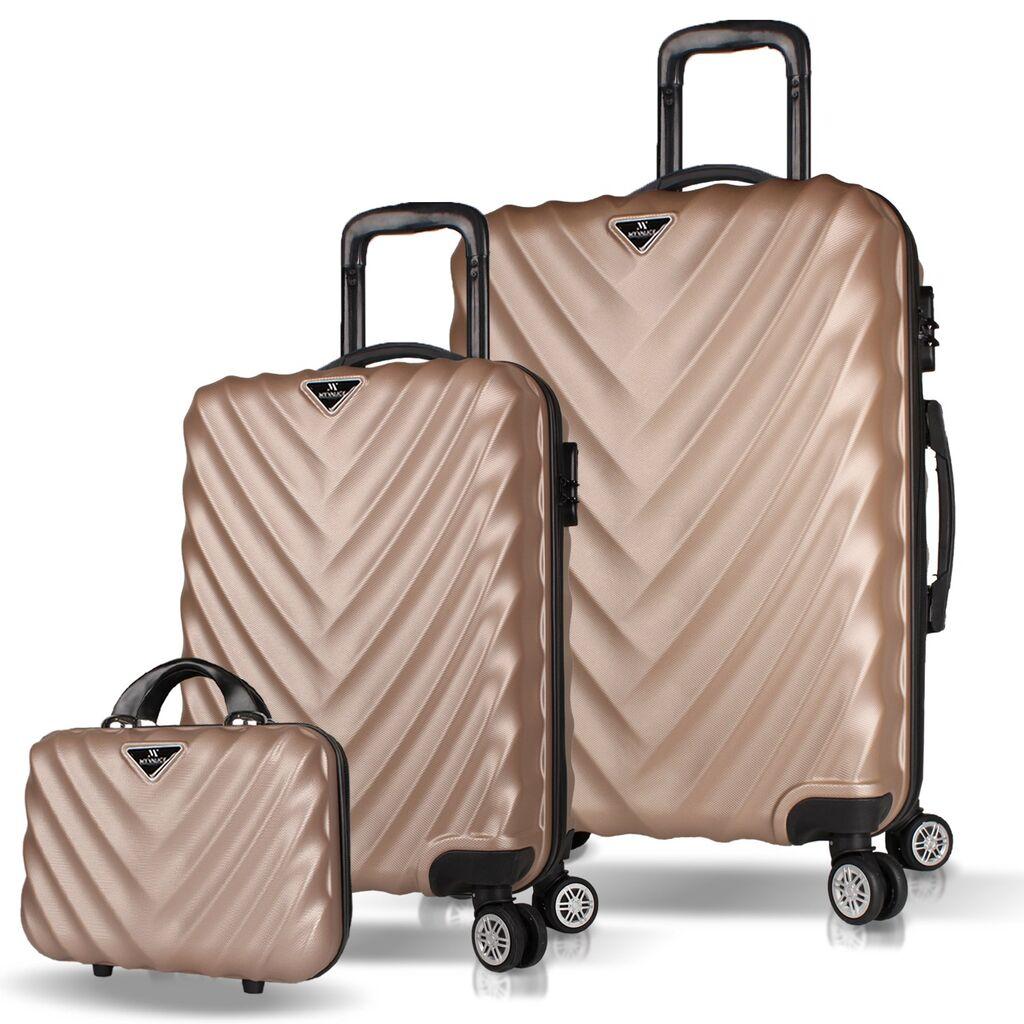 MyValice Set kofera 7477, 3 dela, Zlatne boje