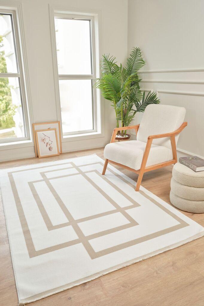 Conceptum Hypnose Tepih Moderno 3337, Pravougaoni, 80 x 150 cm, Krem-bež