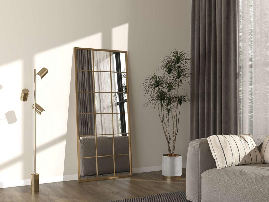 Hanah Home Podno ogledalo Karex, 80 cm x 180 cm, Zlatne boje