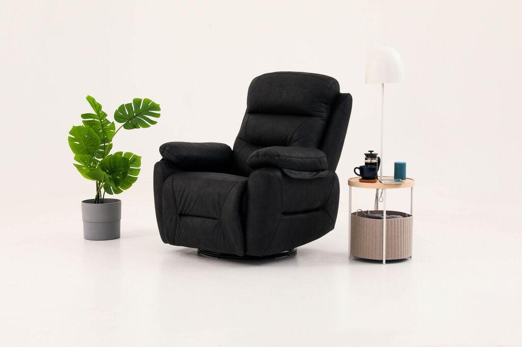 Atelier del Sofa Električna fotelja Comfort Manuel, 90 x 105 x 75 cm, Crna