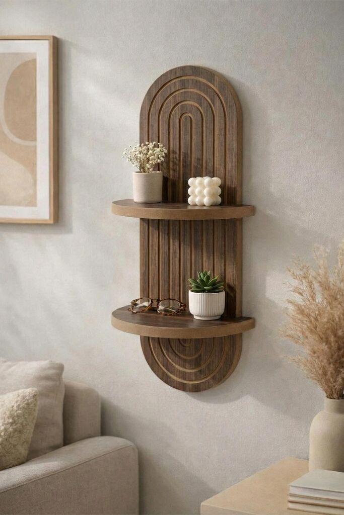 Hanah Home Zidna polica, 20x70x13cm, Braon