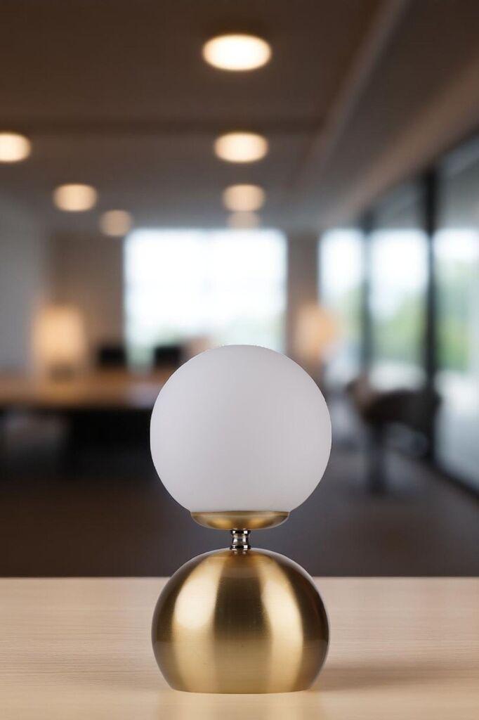 Opviq Stona lampa Oliver, Zlatno-bela