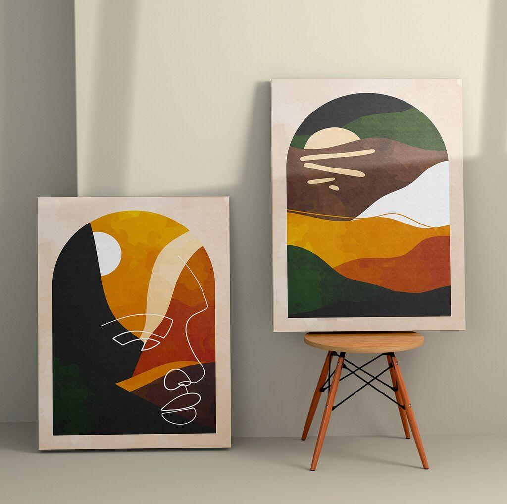 Wallity Zidna dekoracija 2KNV4245, 70 x 100cm, 2 komada