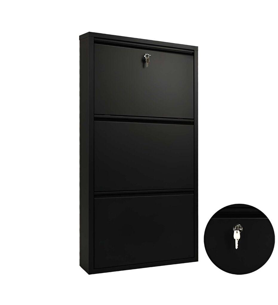 Hanah Home Cipelarnik Primo 3, 50x104x15 cm, Crni
