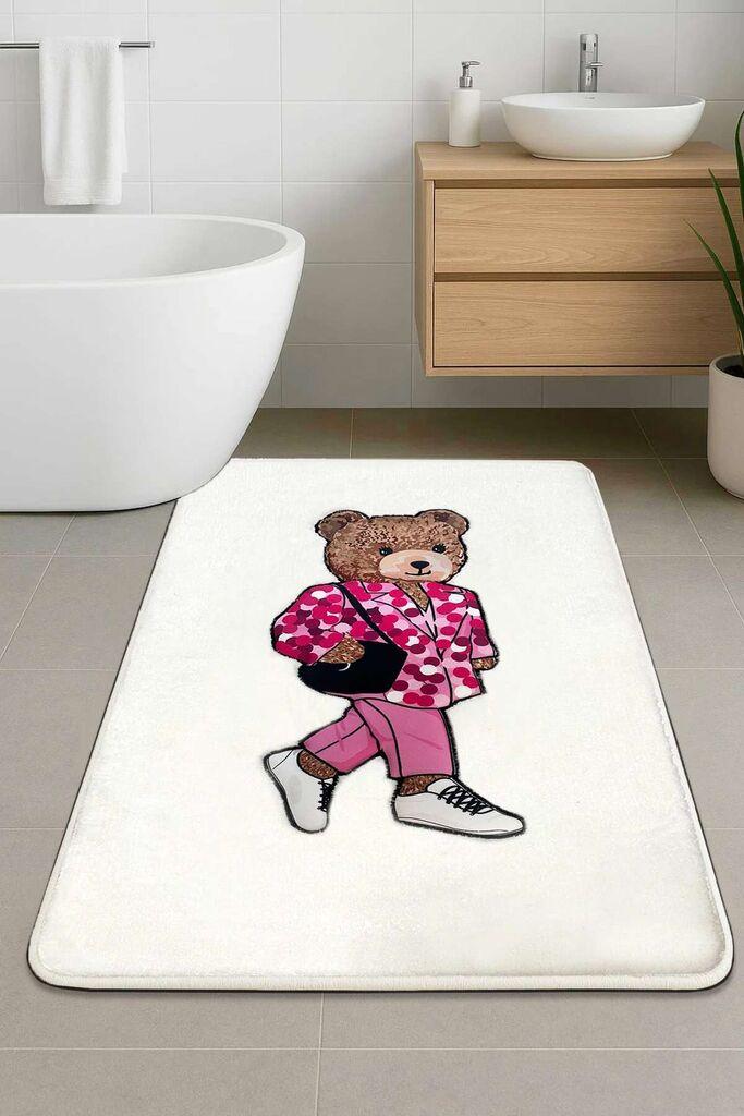 L'essentiel Maison Prostirka za kupatilo Boss Bear, Bela