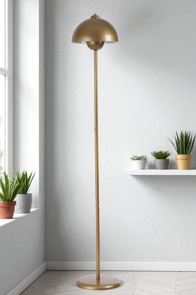Opviq Podna lampa Fulya, Zlatne boje