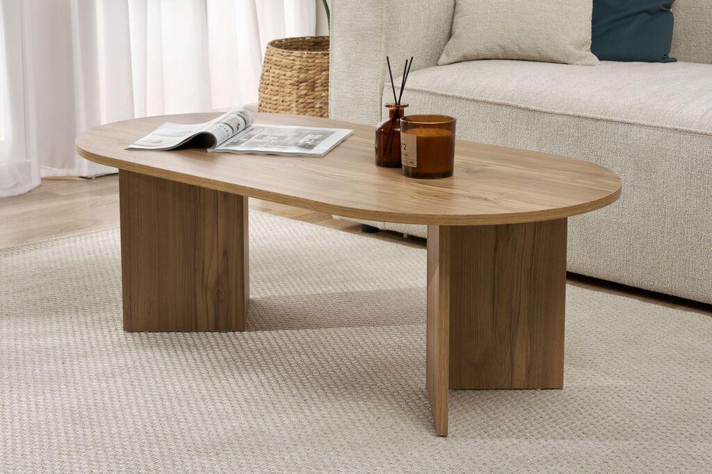 Nordure Klub sto Sable, 119x40x60 cm, Boje hrasta