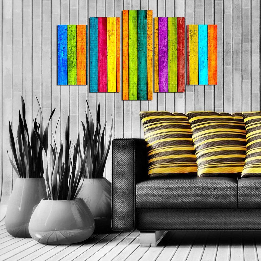 Wallity Set Slika 5ABSMDF-98, 5 Delova