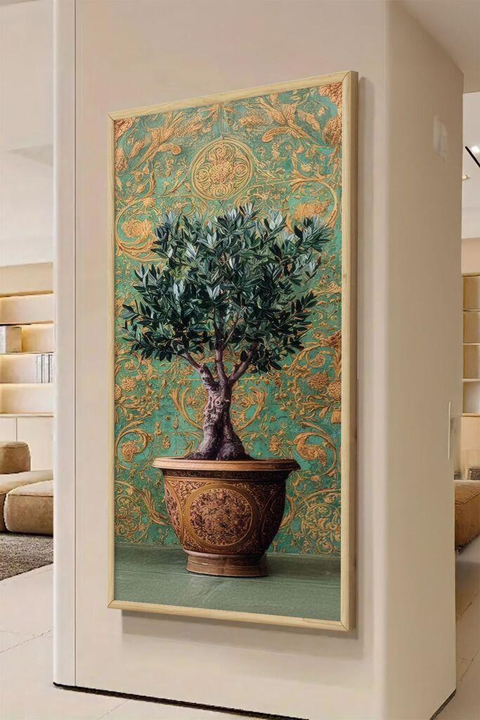 Wallity Dekorativna uramljena slika, 70x33cm, Šarena